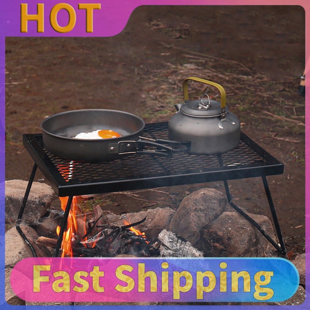 Camping Cooking Over Fire - شواية تخييم قابلة للطي شديدة التحمل