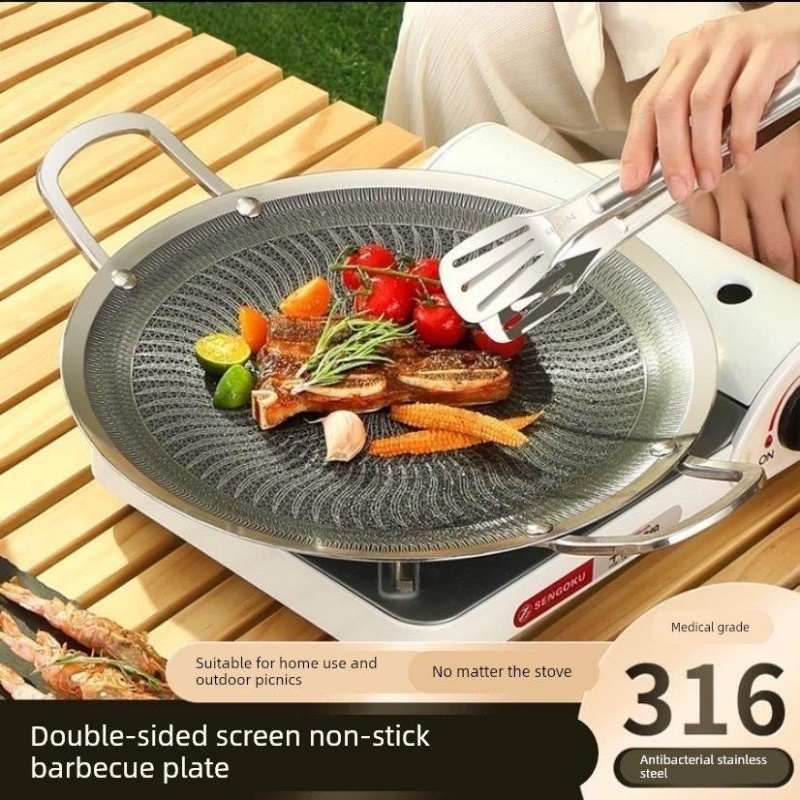 Camping Cooking Gas - مقلاة شواء متعددة الوظائف من الفولاذ