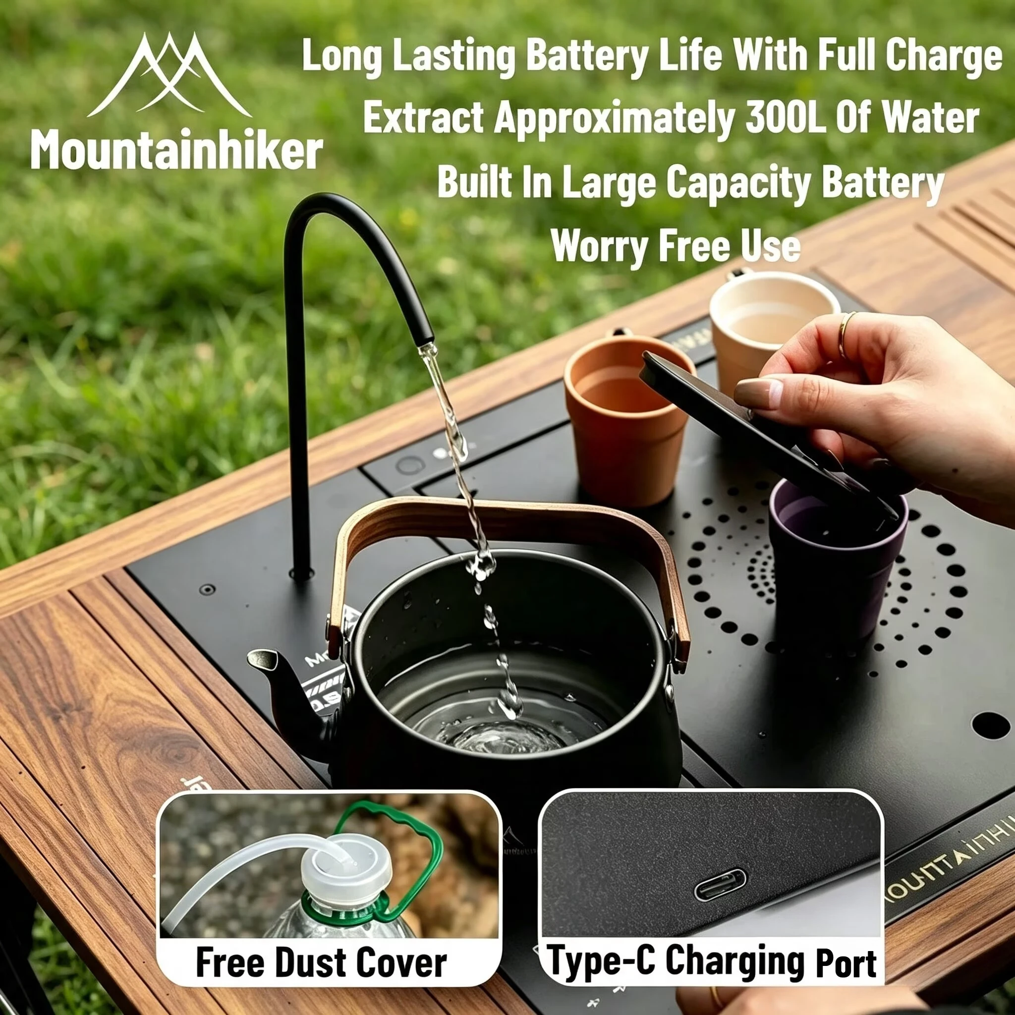 Camping Cooking Disc - موزع مياه كهربائي IGT للتخييم، مضخة