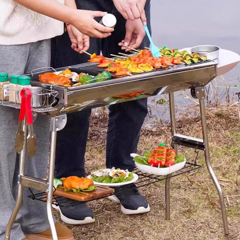 Camping Cooking Requirements - شواية باربيكيو من الفولاذ المقاوم للصدأ