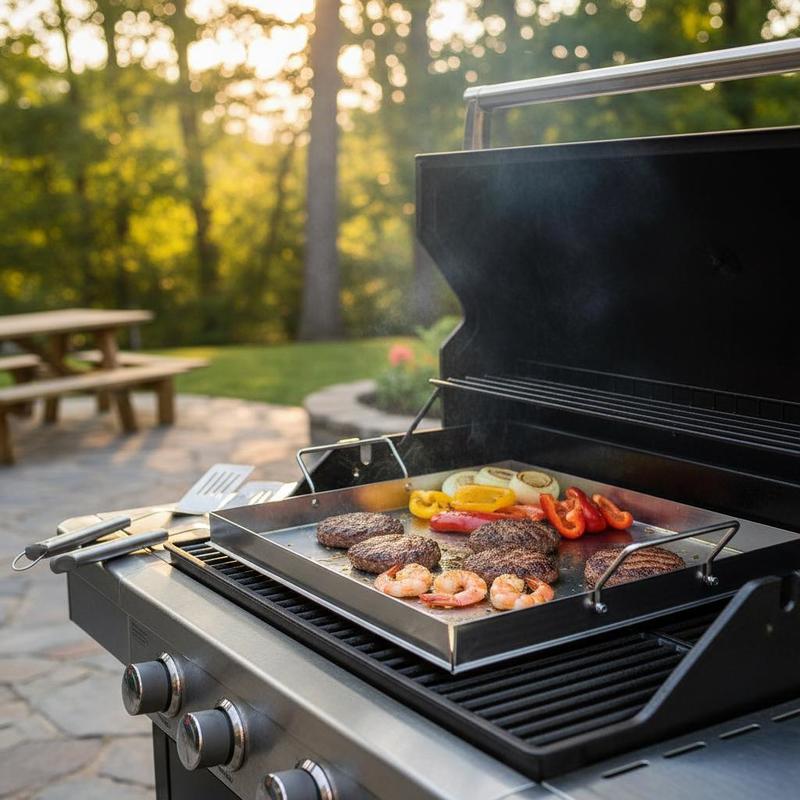 Camping Cooking Disc - شواية مسطحة عالمية مقاس 18x16 بوصة