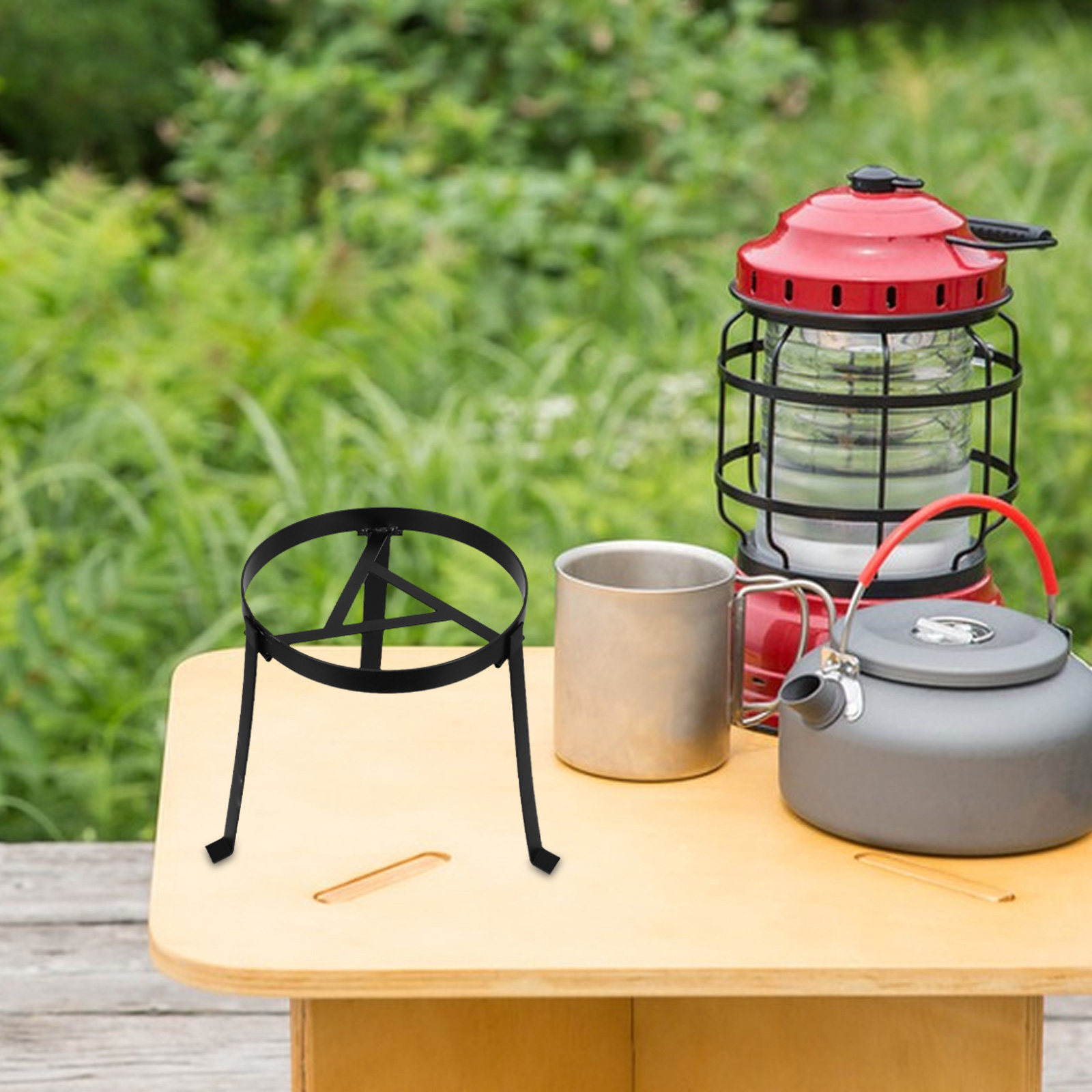 Camping Cooking Over Fire - حامل ثلاثي القوائم قابل للطي للاستخدام