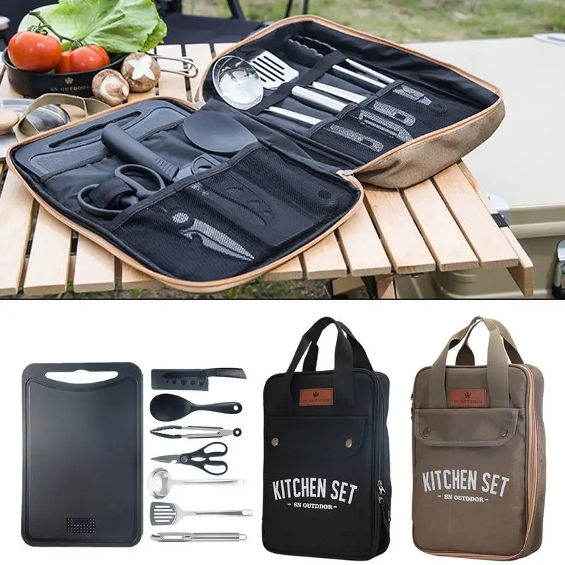 Camping Cooking Pots And Pans - طقم أدوات طهي للتخييم مكون من