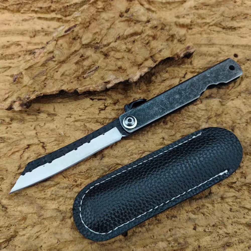 Camping Cooking Knife With Sheath - سكين هيجونوكامي يدوي الصنع بمقبض مصقول،