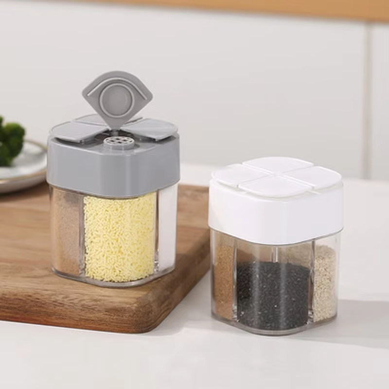 Camping Cooking Kit - حاويات توابل بلاستيكية 4 في 1