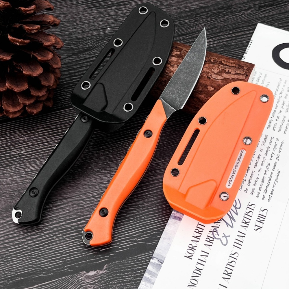 سكين تقطيع مستقيم يدوي الصنع 1 - مراجعة Camping Cooking Knife With Sheath وسعره