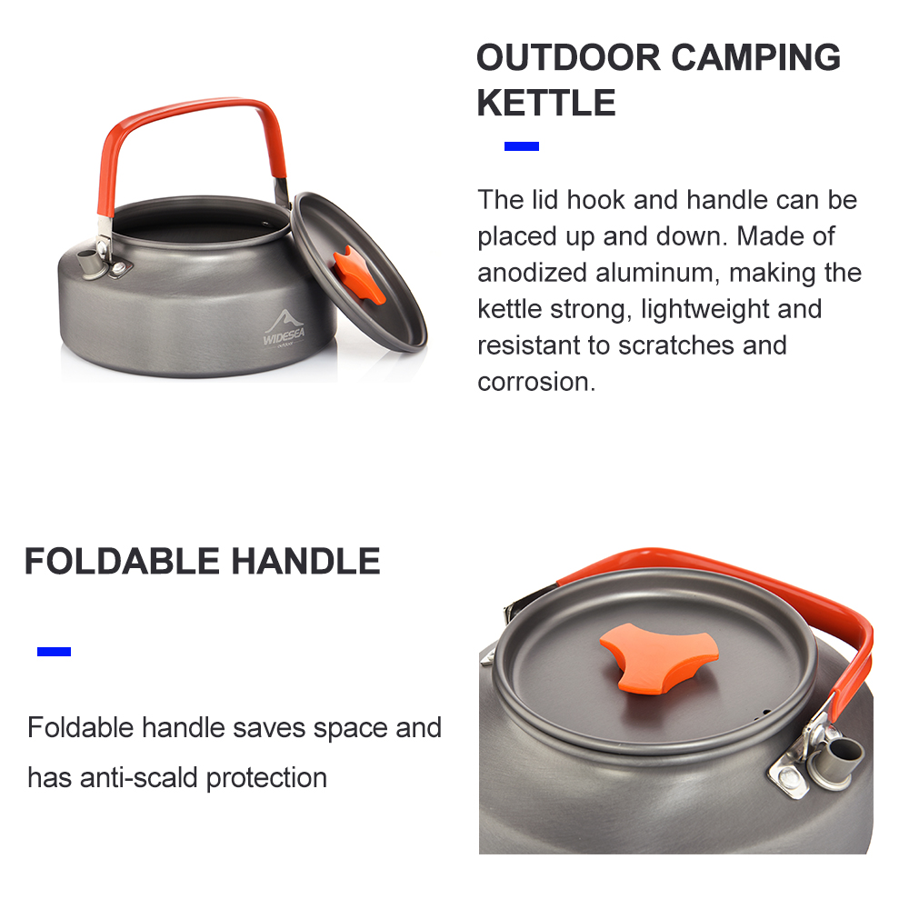 Widesea 1.1L 2L1.5L التخييم غل - مراجعة Camping Cooking Kit وسعره