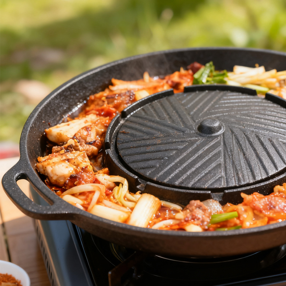 KOSUN الكورية شواء شواء عموم 2 - مراجعة Camping Cooking Disc وسعره