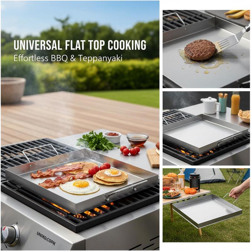 شواية مسطحة عالمية مقاس 18x16  - مراجعة Camping Cooking Disc وسعره