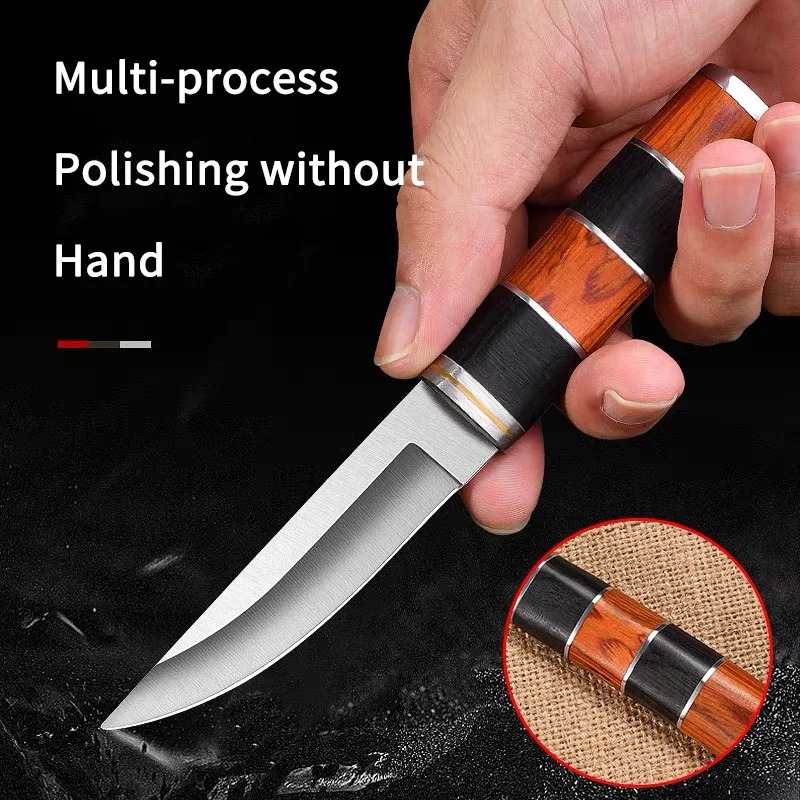 سكين شواء فاخر من الفولاذ المق - مراجعة Camping Cooking Knife With Sheath وسعره