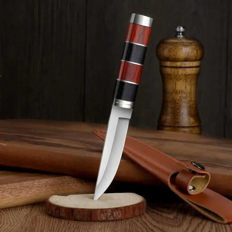 سكين شواء فاخر من الفولاذ المق - مراجعة Camping Cooking Knife With Sheath وسعره