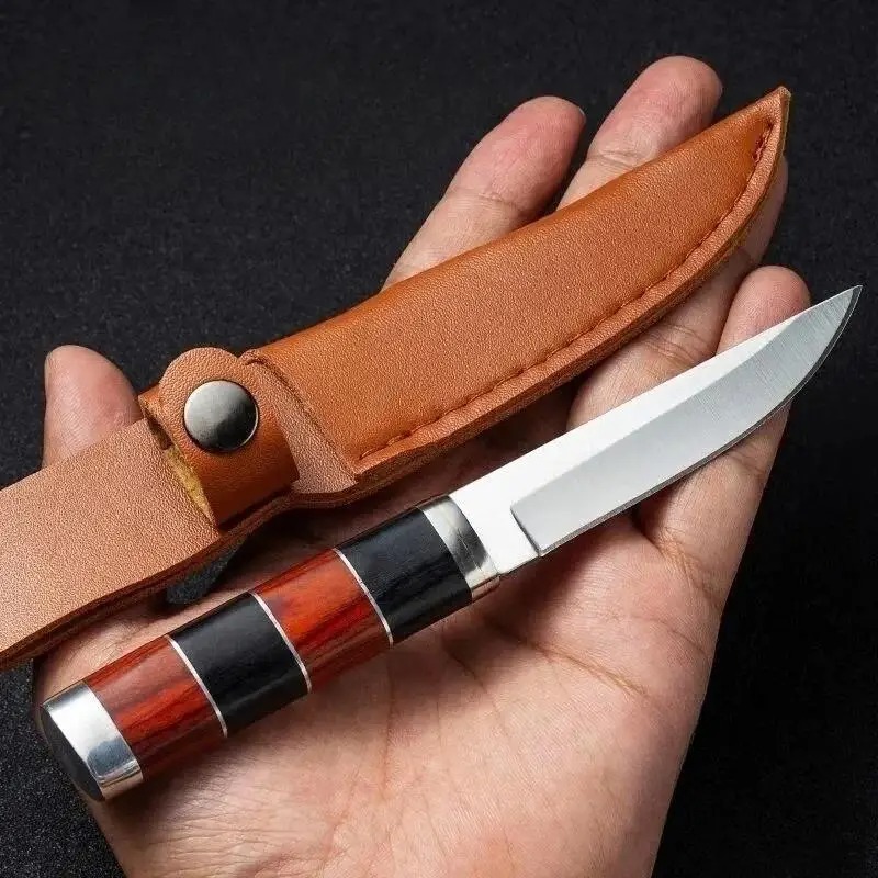 سكين شواء فاخر من الفولاذ المق - مراجعة Camping Cooking Knife With Sheath وسعره