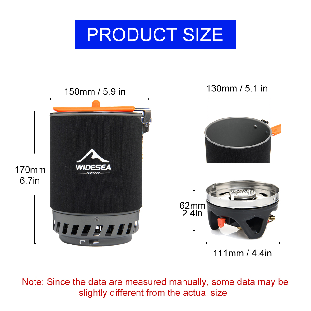 Widesea نظام الطبخ التخييم مع  - مراجعة Camping Cooking Gas وسعره