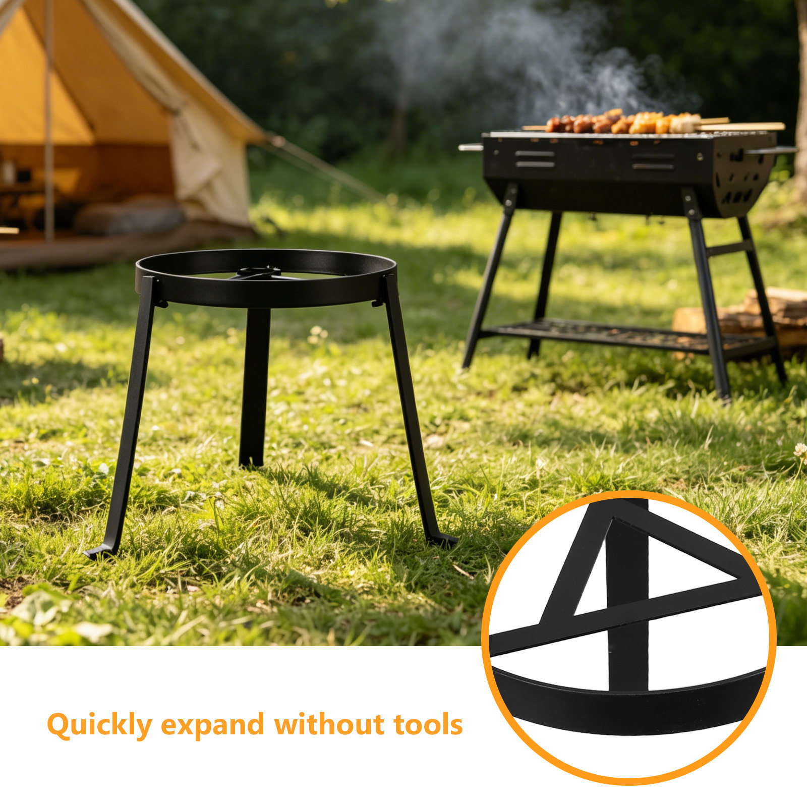 حامل ثلاثي القوائم قابل للطي ل - مراجعة Camping Cooking Over Fire وسعره