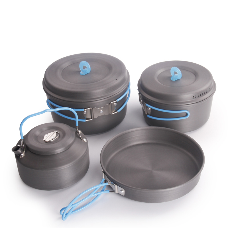 طقم أواني طهي للتخييم في الهوا - مراجعة Camping Cooking Pots And Pans Set وسعره