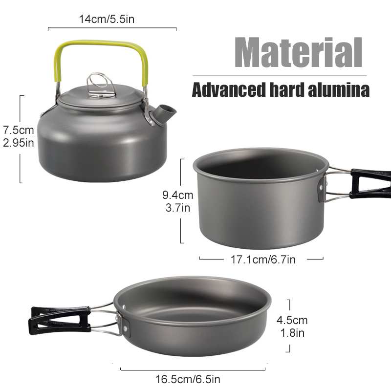WESTTUNE التخييم طقم حلل استان - مراجعة Camping Cooking Pots And Pans وسعره