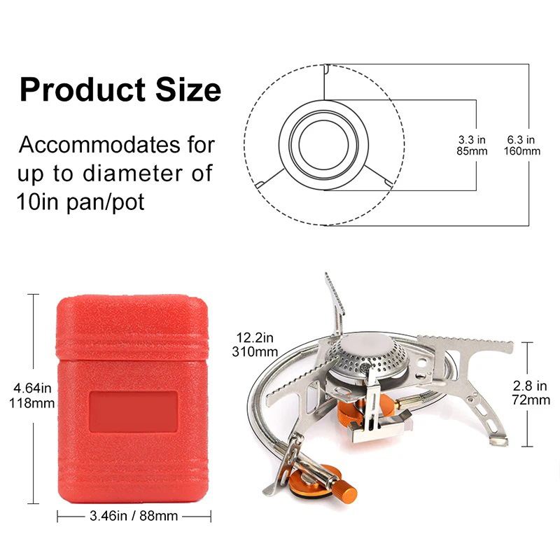 موقد غاز التخييم المحمولة للطي - مراجعة Camping Cooking Equipment Gas وسعره