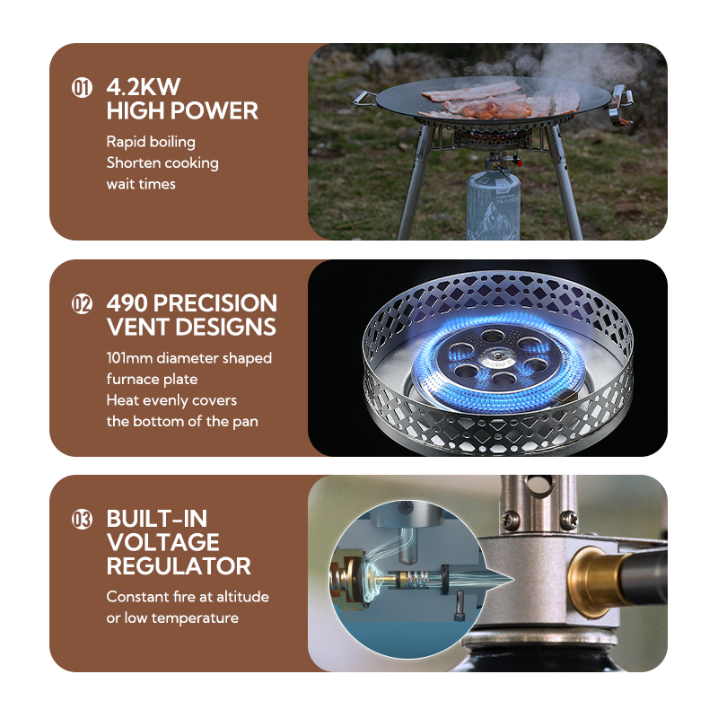 Campingmoon OD-4 سبائك الألومن - مراجعة Camping Cooking Propane وسعره