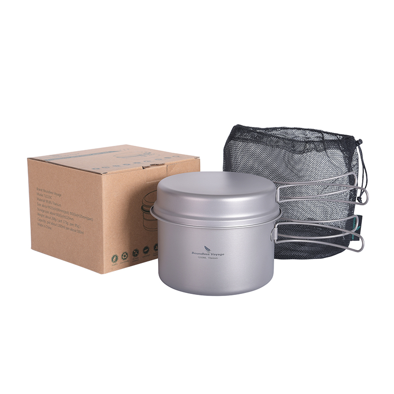 مقلاة من التيتانيوم من Boundle - مراجعة Camping Cooking Pots And Pans Set وسعره