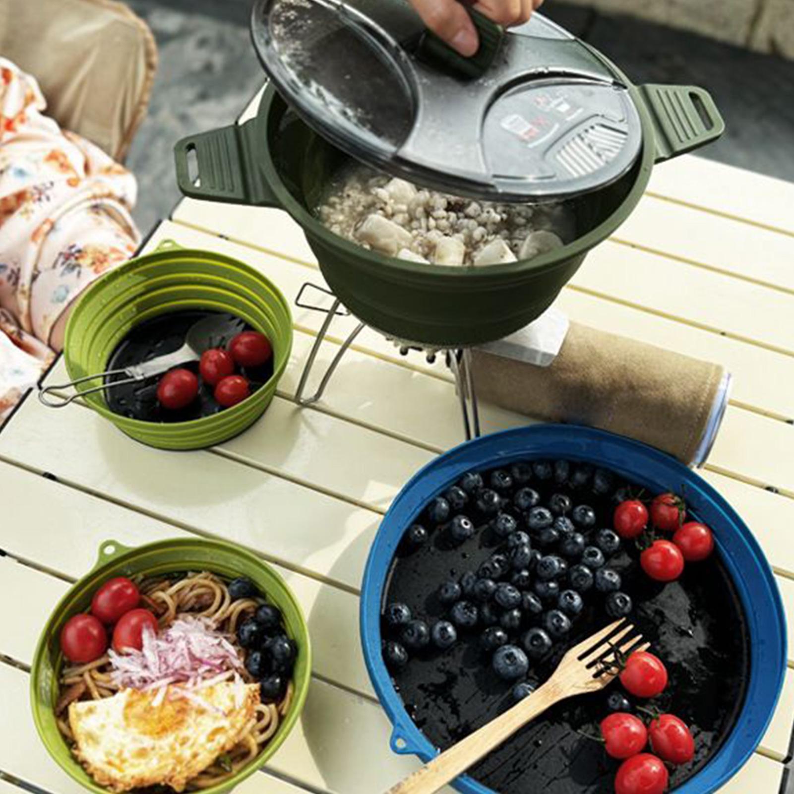 طقم طهي للتخييم قابل للطي، مجم - مراجعة Camping Cooking Pots And Pans Set وسعره
