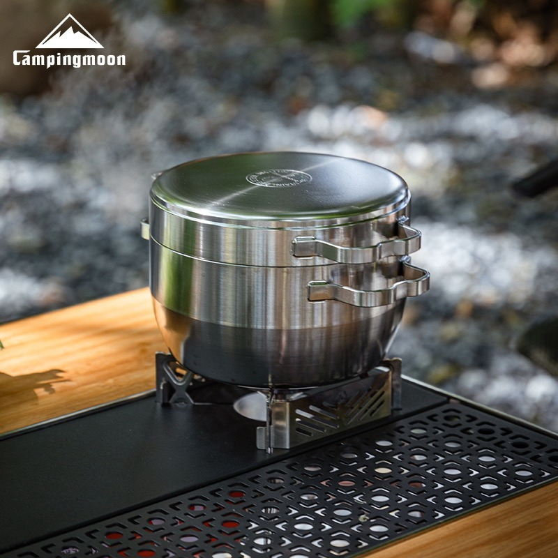 وعاء طهي معلق من الفولاذ المقا - مراجعة Camping Cooking Pots And Pans وسعره