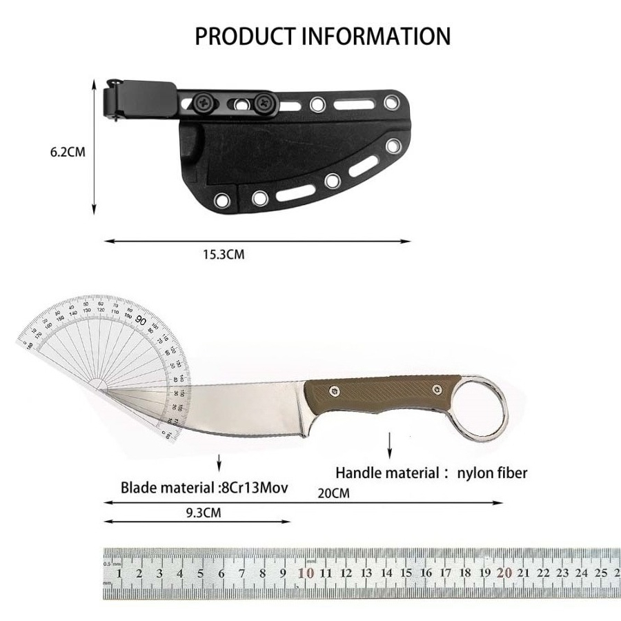 سكين تقطيع وطهي للتخييم في اله - مراجعة Camping Cooking Knife With Sheath وسعره