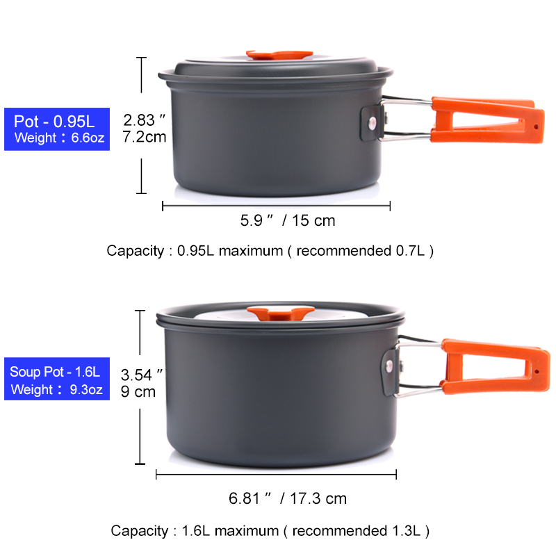 طقم أدوات طهي للتخييم في الهوا - مراجعة Camping Cooking Pots And Pans وسعره