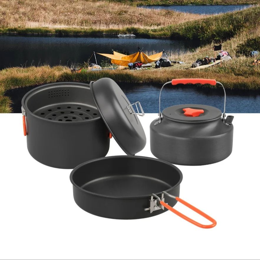 مجموعة أدوات طهي خارجية ، وعاء - مراجعة Camping Cooking Pots And Pans وسعره