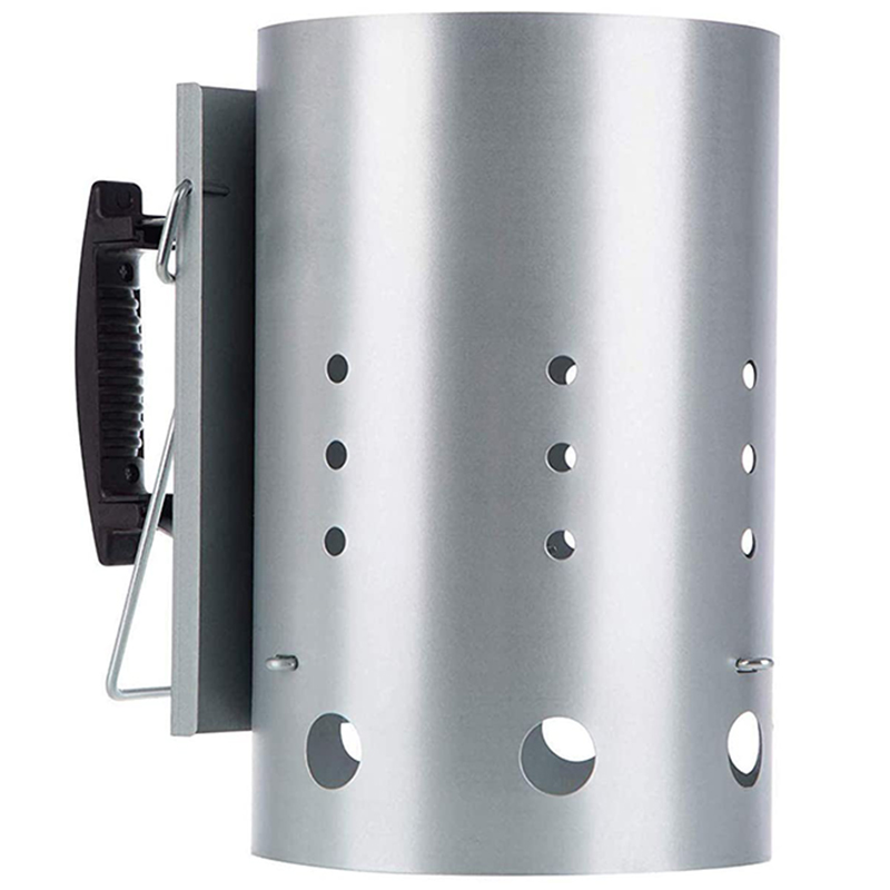 مشغل المدخنة مع مقبض أمان مدخن - مراجعة Charcoal Chimney Starter وسعره
