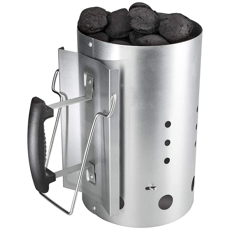 مشغل المدخنة مع مقبض أمان مدخن - مراجعة Charcoal Chimney Starter وسعره