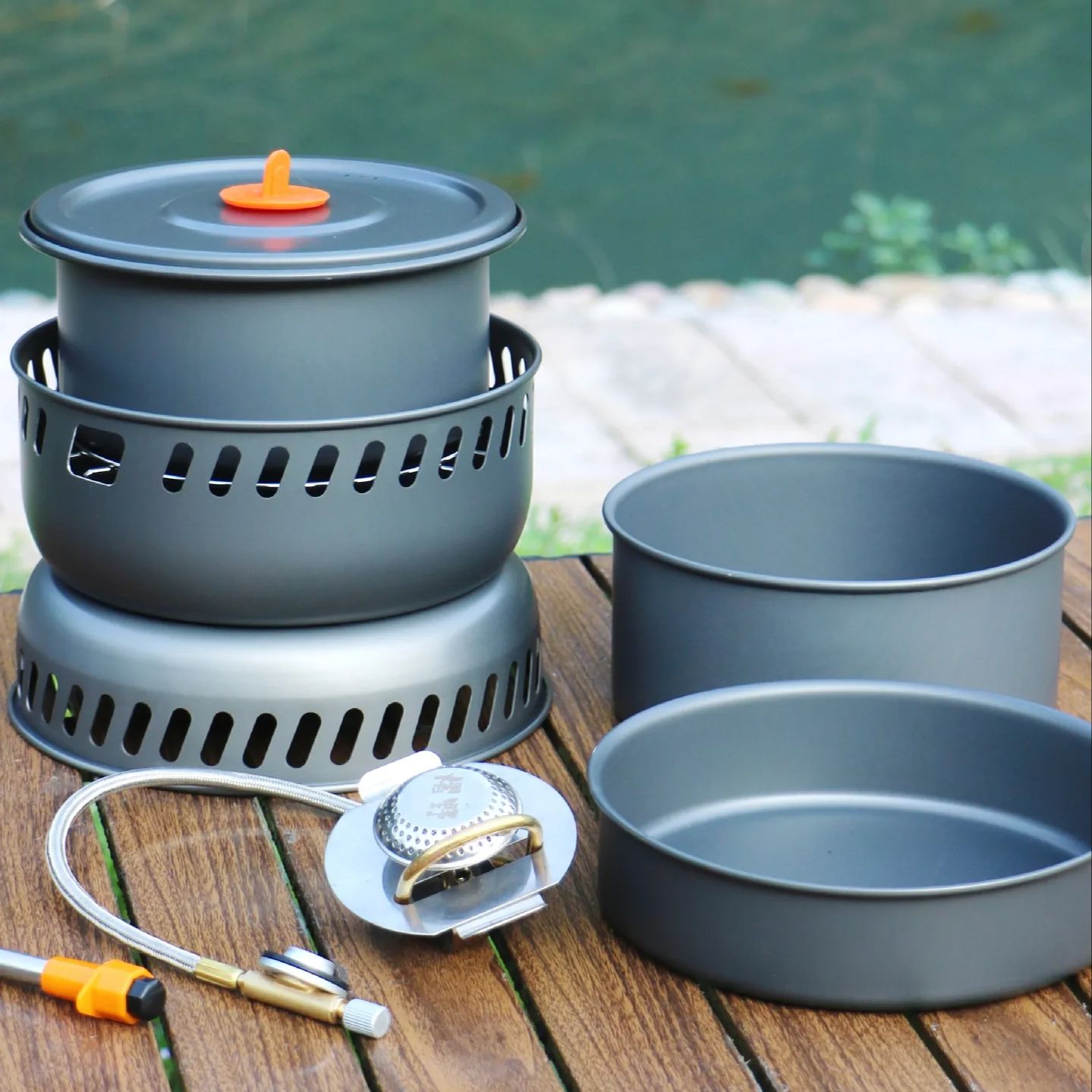 التخييم سبيكة وعاء الطبخ مقلاة - مراجعة Camping Cooking Pots And Pans Set وسعره