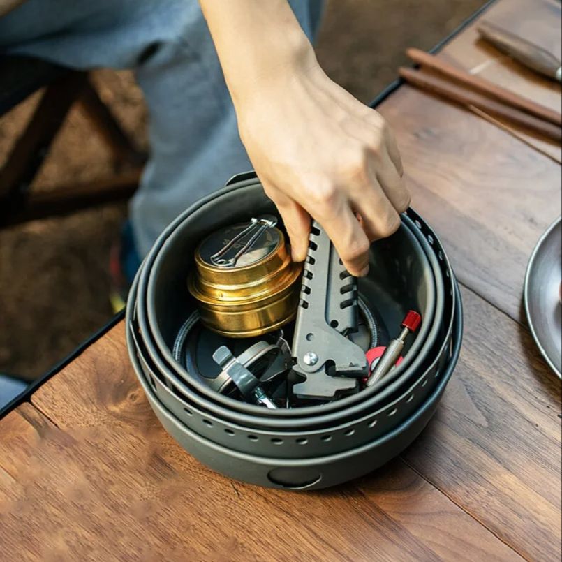 التخييم سبيكة وعاء الطبخ مقلاة - مراجعة Camping Cooking Pots And Pans Set وسعره
