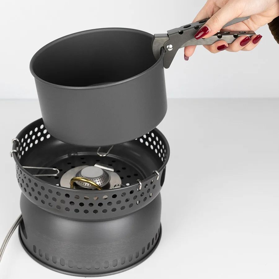 التخييم سبيكة وعاء الطبخ مقلاة - مراجعة Camping Cooking Pots And Pans Set وسعره