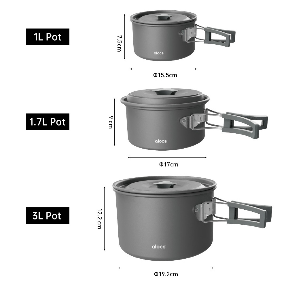 وعاء طهي للتخييم بمقبض قابل لل - مراجعة Camping Cooking Kit وسعره