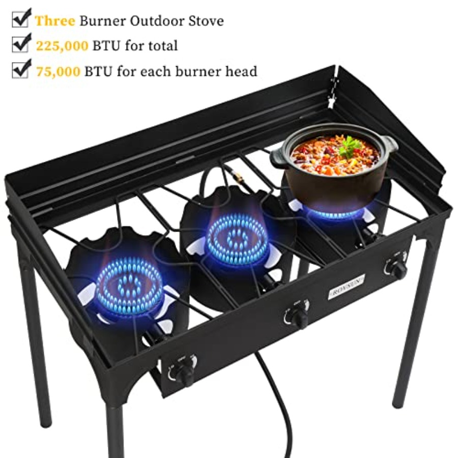 موقد غاز البروبان الخارجي بـ 2 - مراجعة Camping Cooking Propane وسعره