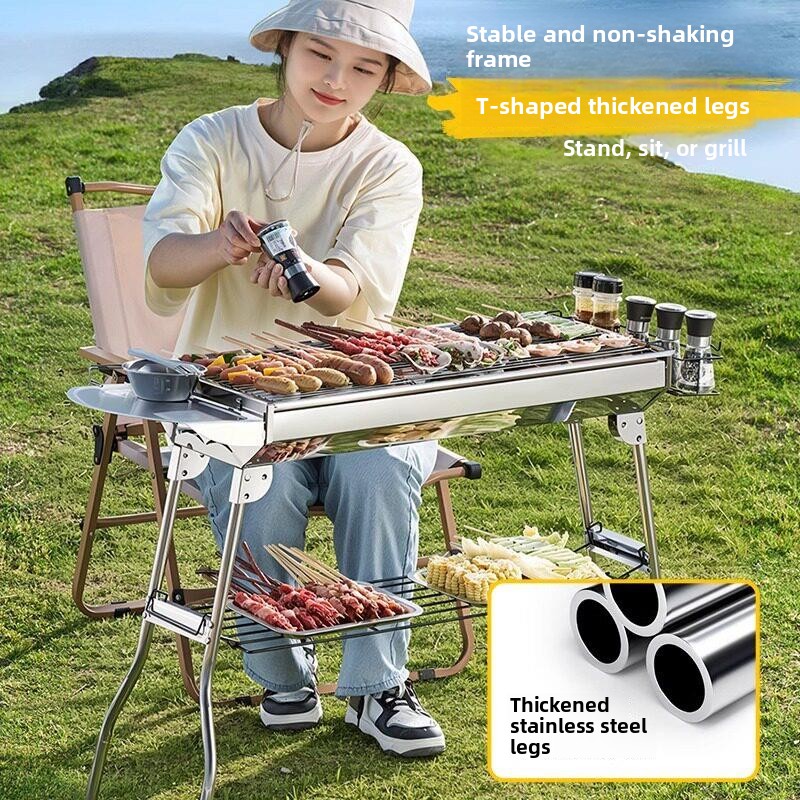 شواية محمولة من الفولاذ المقاو - مراجعة Camping Cooking Requirements وسعره