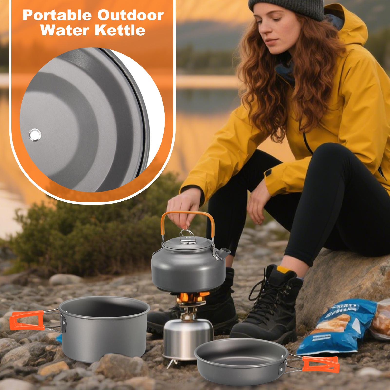 تجهيزات المطابخ التخييم كوك وع - مراجعة Camping Cooking Pots And Pans Set وسعره