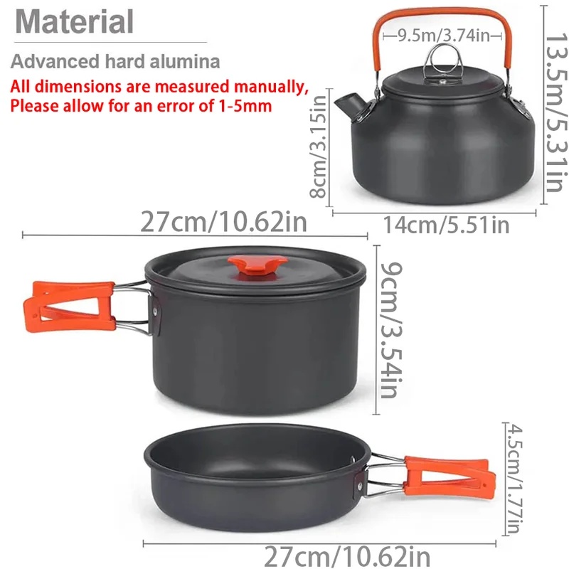 طقم أواني طهي للتخييم غير لاصق - مراجعة Camping Cooking Candle وسعره