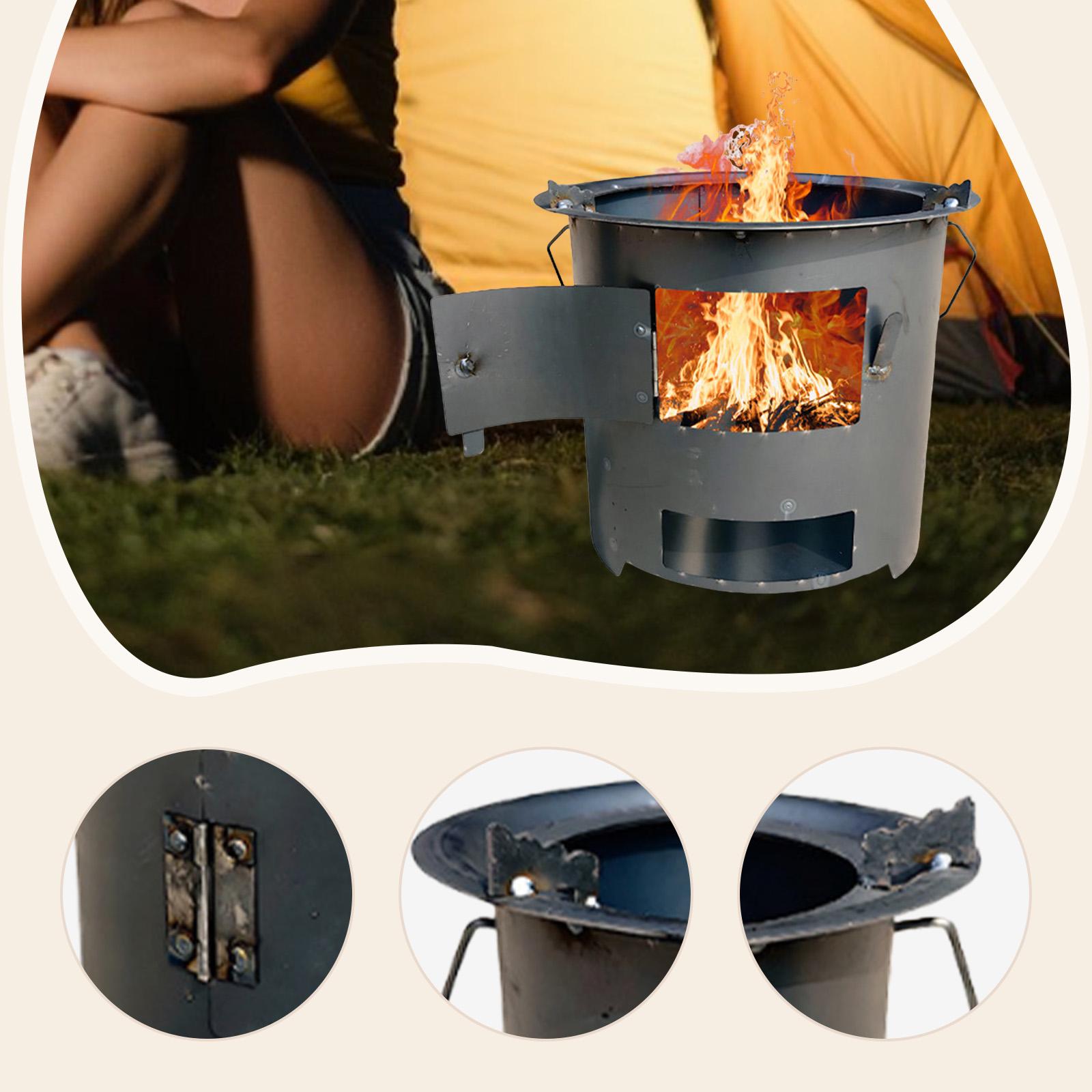 موقد حطب عملي متعدد الوظائف لل - مراجعة Camping Cooking Over Fire وسعره